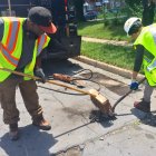 Baltimore mayor highlights progress in filling city potholes after difficult winter