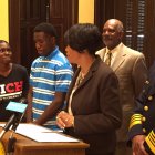 Teen honored for aiding boy hit by dirt bike